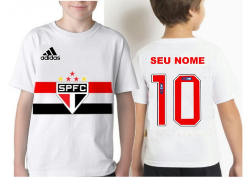 Camiseta Infantil São Paulo Personalizada Com Nome | Parcelamento sem juros
