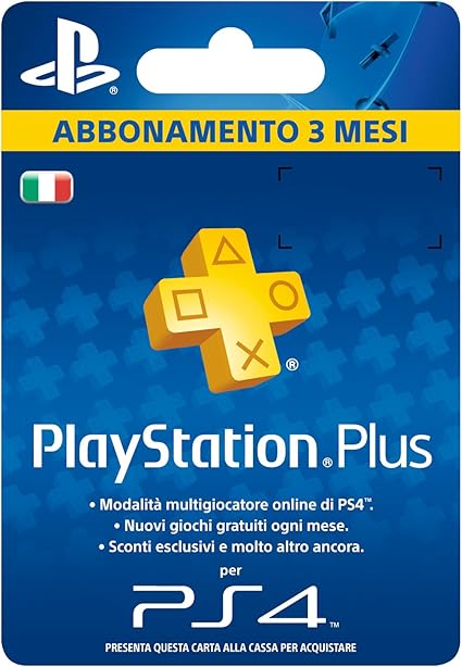 PlayStation Plus Card Hang Abbonamento 3 Mesi : Amazon.it: Videogiochi